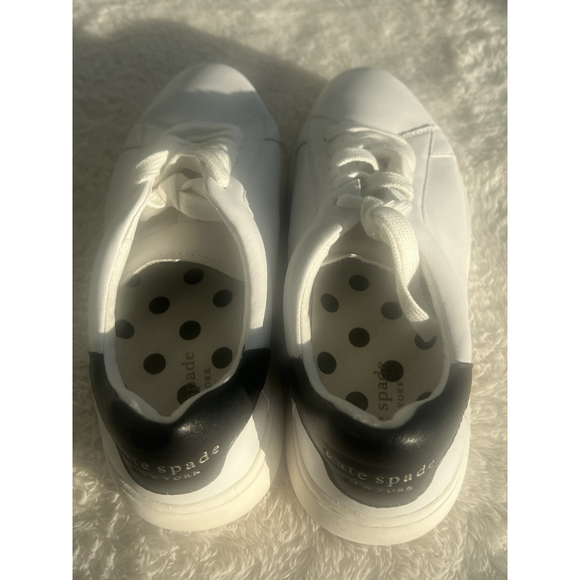 Kate Spade Lift Leather, Athletic Shoes, Arctic White, Black Size 7.5 Spades - Picture 14 of 16
